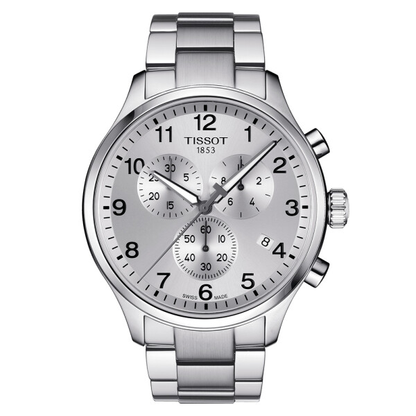 Reloj Tissot Chrono XL Classic en acero con esfera plateada Reloj Tissot Chrono XL Classic en acero con esfera plateada