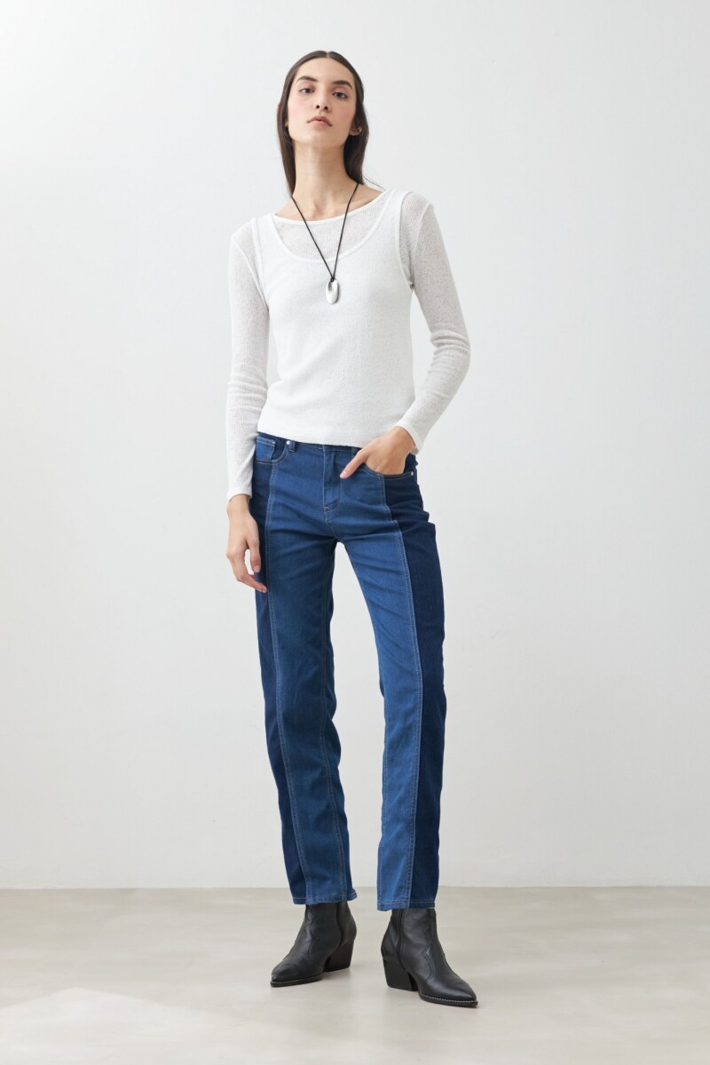 Remera doble capa texturizada - crudo 