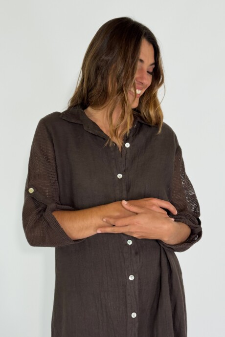VESTIDO VENETO Chocolate