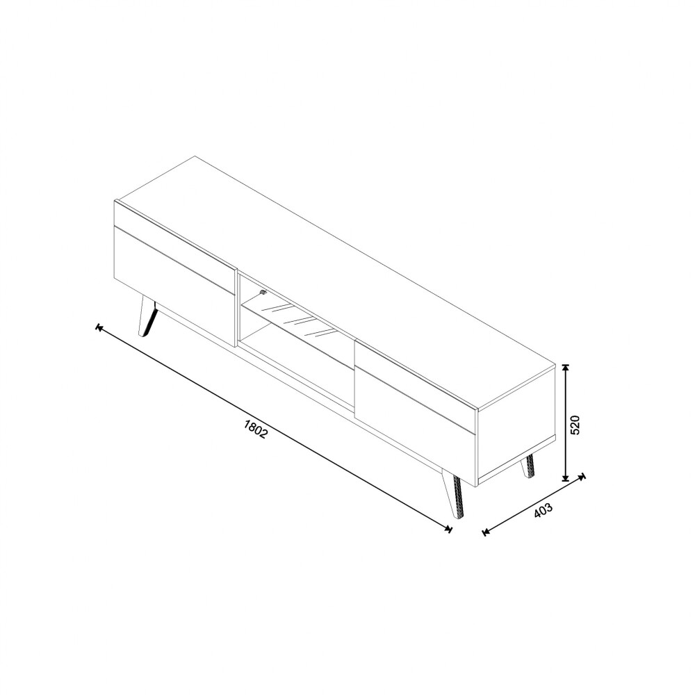 Rack para TV Classic 1.8 linea Manhattan - Natural/Blanco Rack para TV Classic 1.8 linea Manhattan - Natural/Blanco