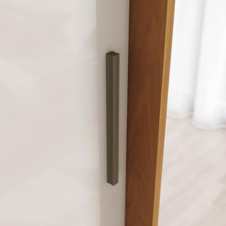 ROPERO LUCCA 2 PUERTAS 2 CAJONES INTERNOS CON ESPEJO GUARDARROPA CLOSET ARMARIO OFF WHITE