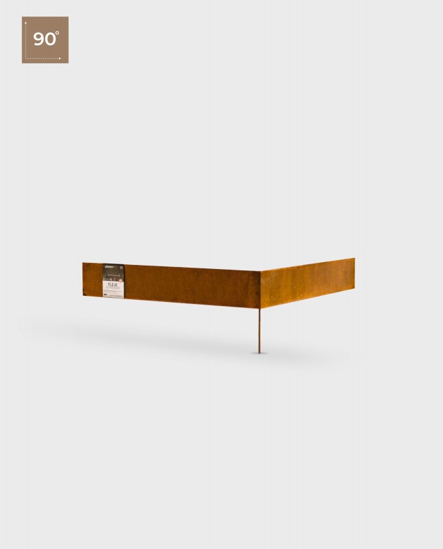 Fleje Separador 90° 10cm x 60cm x 60cm - Acero corten - 1* estaca