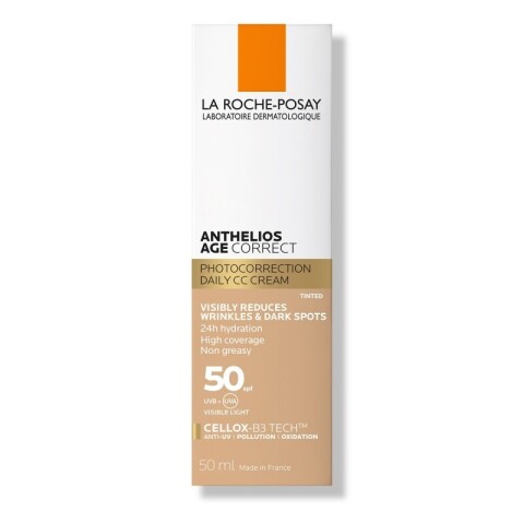 La Roche Posay Anthelios Age Correct protector solar facial spf50 Con color medio