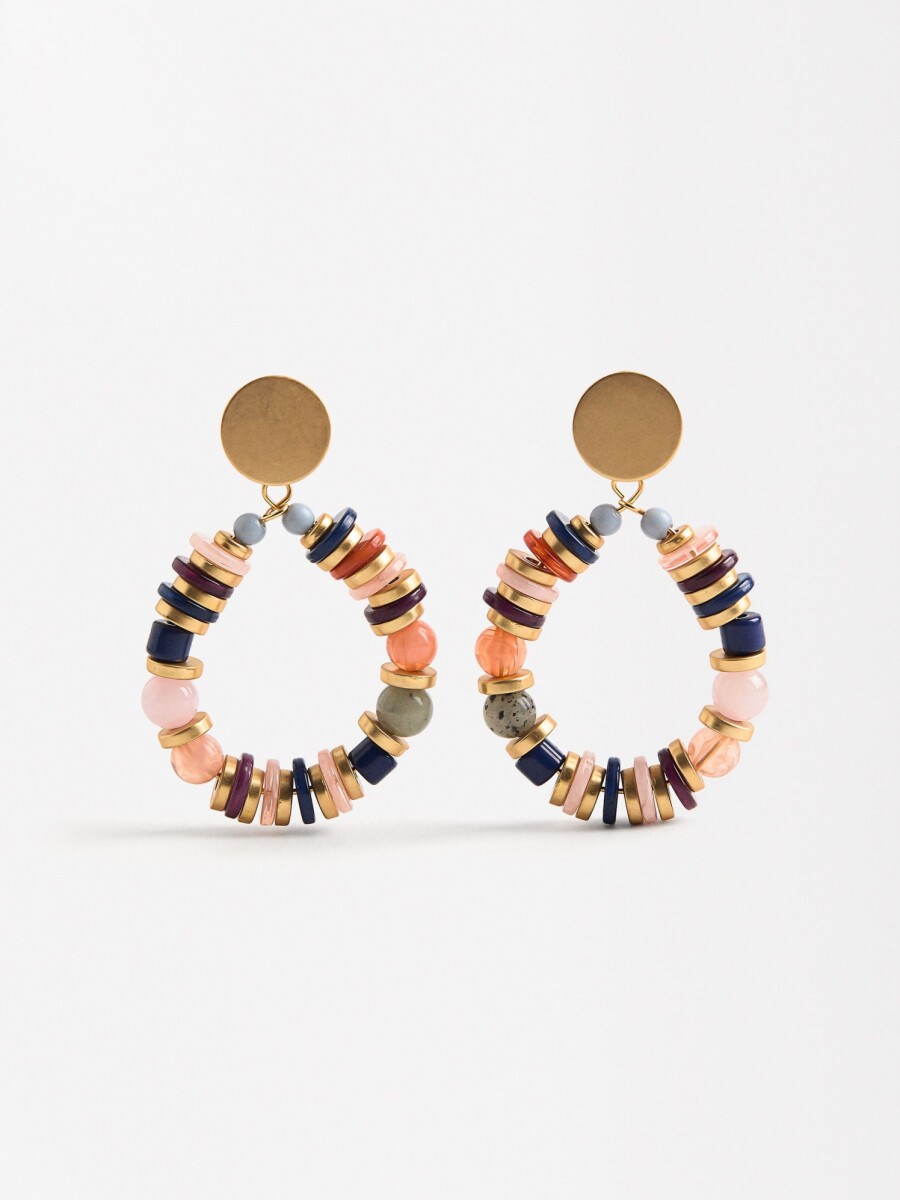 Pendientes Con Piedras multicolor