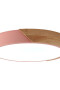 Plafón Led circular en madera y aluminio 30cm Rosa