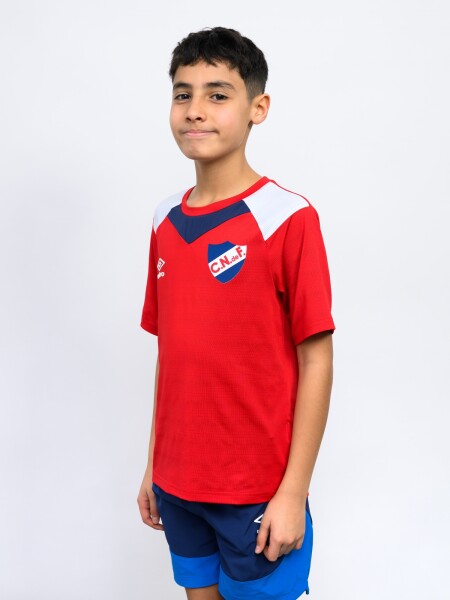 REMERA ORYN Nacional Junior Rojo, Azul Marino, Blanco