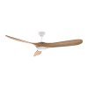 Ventilador de Techo Practic Life FS52930C 60" con 3 Aspas de Madera, Luz LED y Control Remoto Blanco