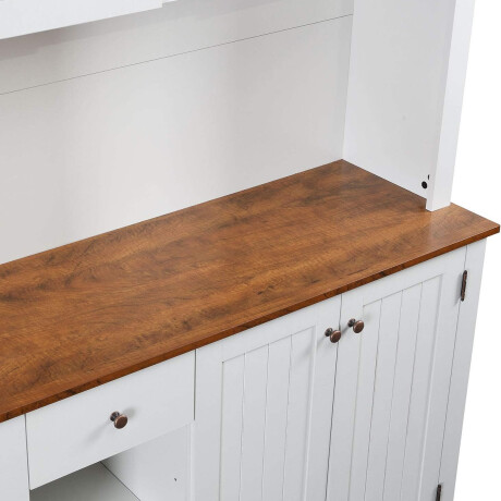 CRISTALERO 4 PUERTAS ARMARIO DE COCINA MODULAR APARADOR ALACENA BUFFET BLANCO