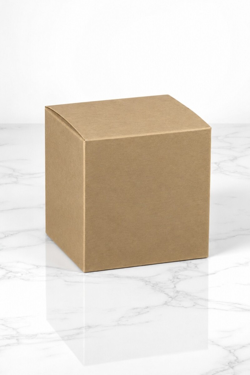 Caja plegable 12x12x15 cm. - KRAFT MARRON 