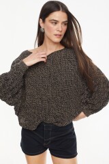 Sweater Agora Negro/Beige