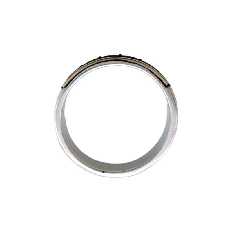 Anillo Griego-Plata y Oro-Sin Piedra-AN5147 sinpiedra