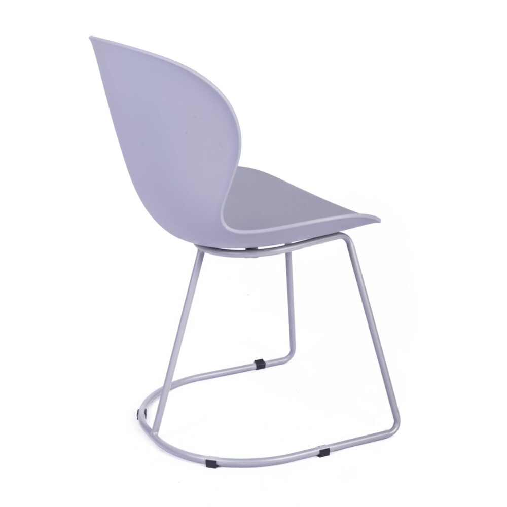 SILLA DE COMEDOR PP-Y-METAL GRIS SOLEI