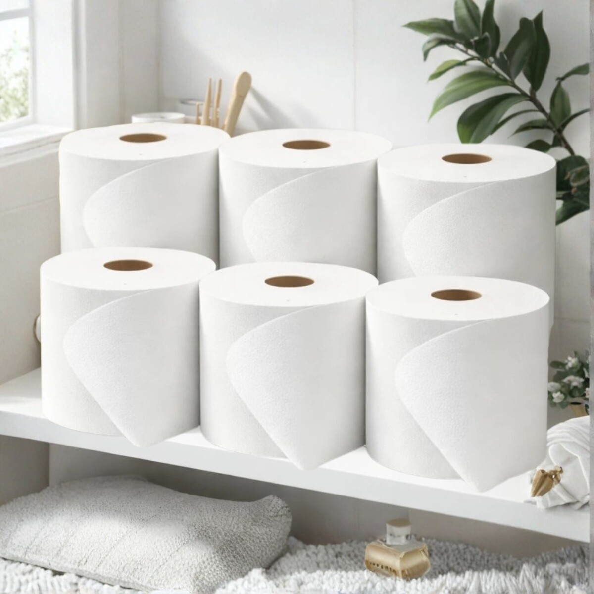 Set x6 Rollo eco 20x200 mts 24 gr - BLANCO 