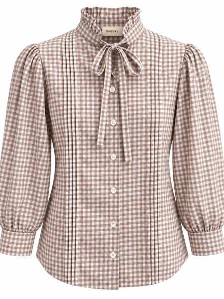 Blusa Vichy Beige