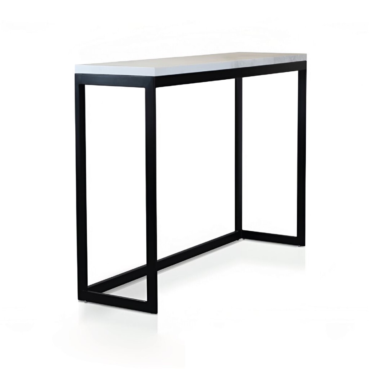 CONSOLA METAL/MARMOL 93x26x77CM BLANCO Y NEGRO 