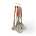 SET UTENSILIOS DE COCINA ROSA GOLD/BLANCO - 6 PIEZAS SET UTENSILIOS DE COCINA ROSA GOLD/BLANCO - 6 PIEZAS
