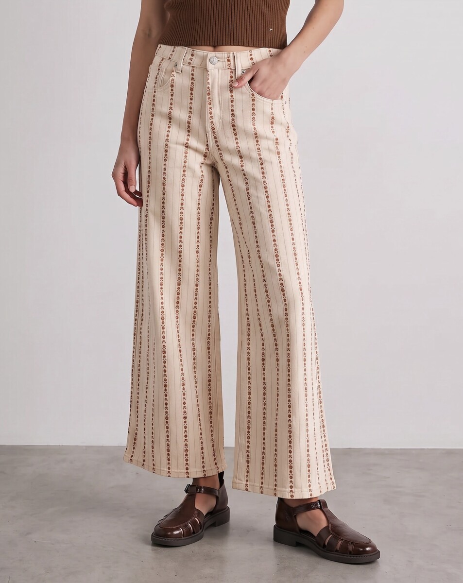 Jean Wide Leg Print - Nacar 
