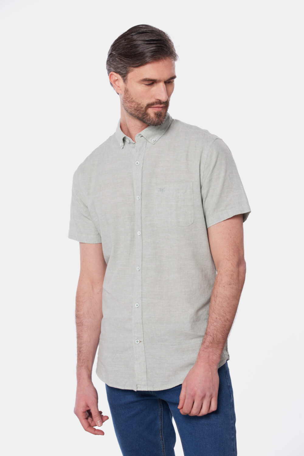 CAMISA DE LINO Verde