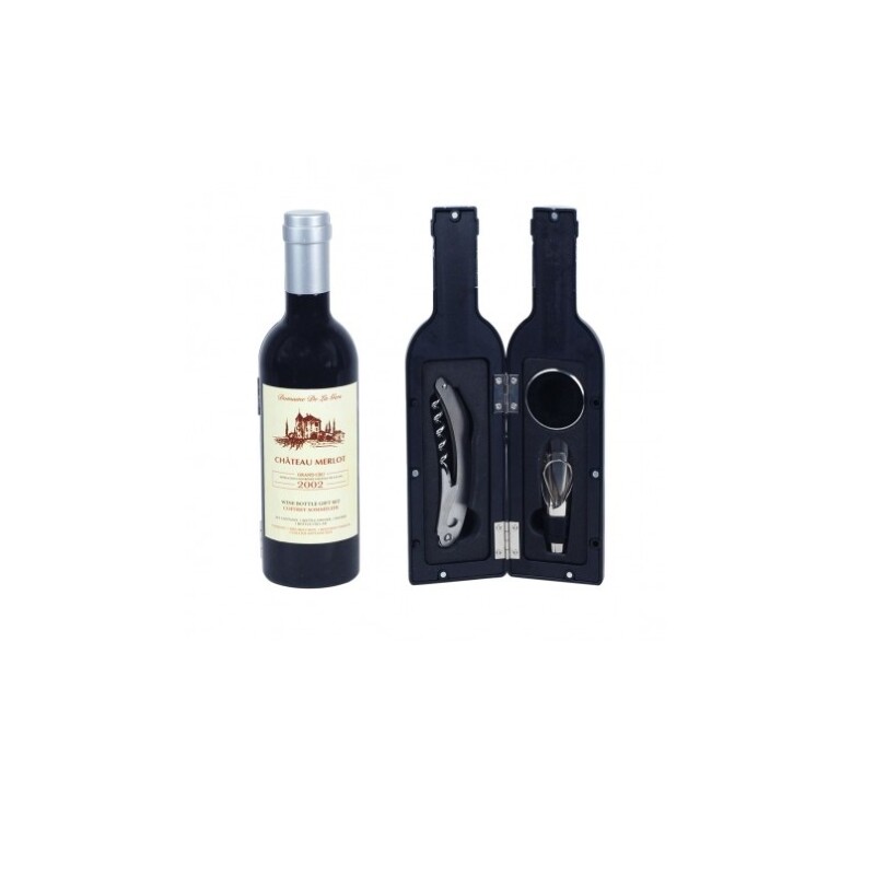 Set de Accesorios para Vino 3 Piezas en Estuche Botella SG SETS BOTELLA 3 PCS