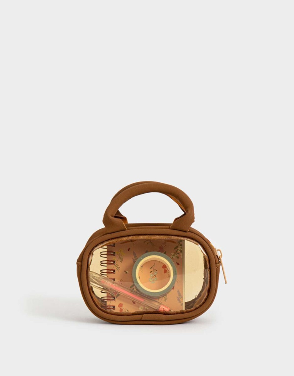 Mini Set De Librería En Carterita - Marron Camel 