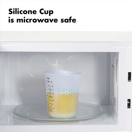 Oxo Gg Juego De Tazas Medidoras De Silicona Apretar Y Verter Mini, 1 Taza, 2 Tazas