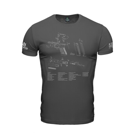 Remera manga corta Diagrama Glock Gris