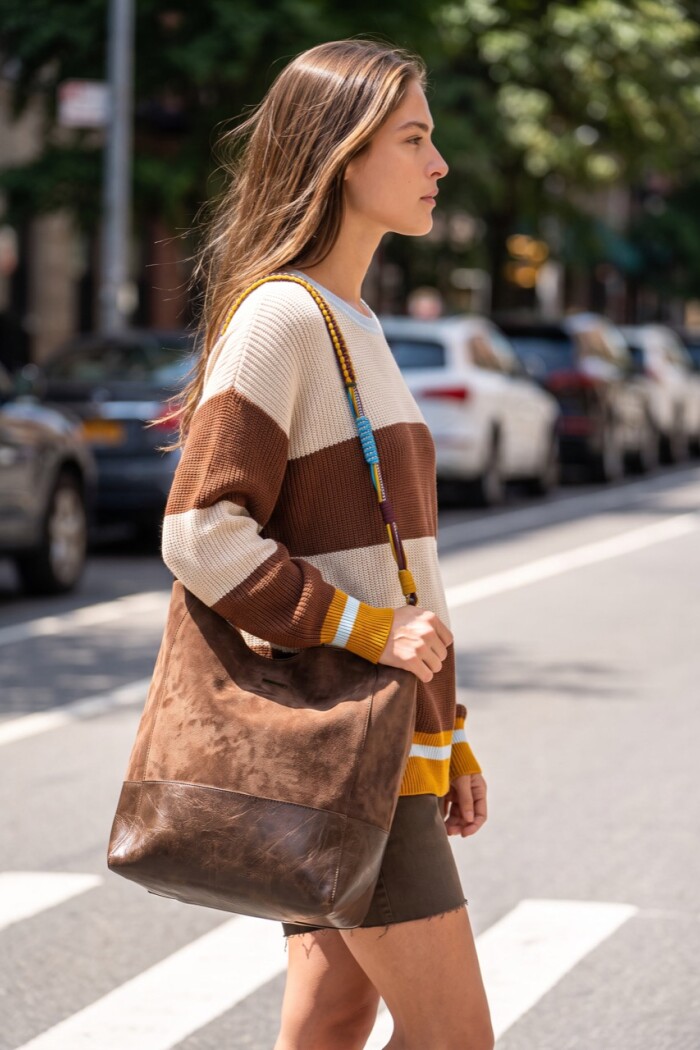 Sweater Rayado Chocolate