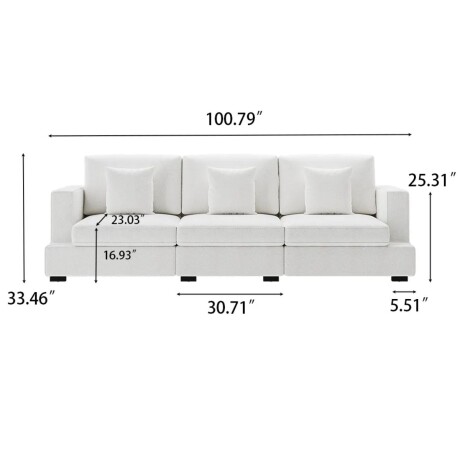 Sillón NUBA BLANCO - 3 CUERPOS