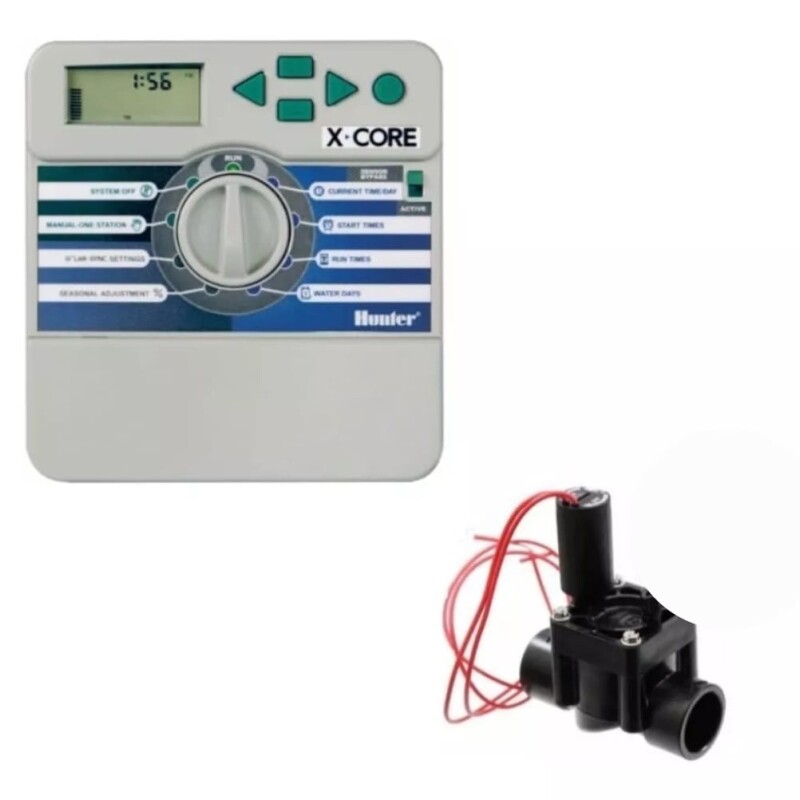 Programador XCORE 2 zonas + 2 Válvulas solenoides Programador XCORE 2 zonas + 2 Válvulas solenoides