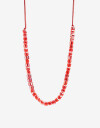 Collares Cortos Color Collar Corto Beads Glass - Rojo Cereza