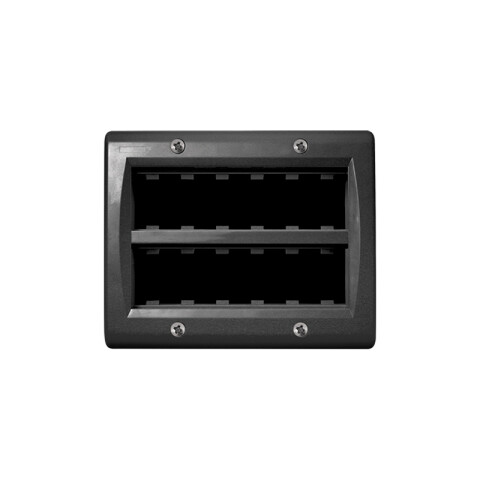 Caja exterior para 12 módulos (2x6) negro - Ave C55620N