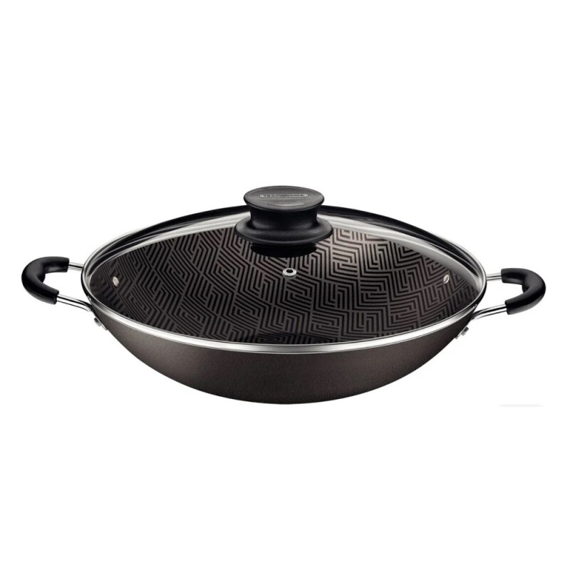 WOK 36 CM. 6 LTS. TAPA DE VIDRIO PARIS 28545/636 WOK 36 CM. 6 LTS. TAPA DE VIDRIO PARIS 28545/636