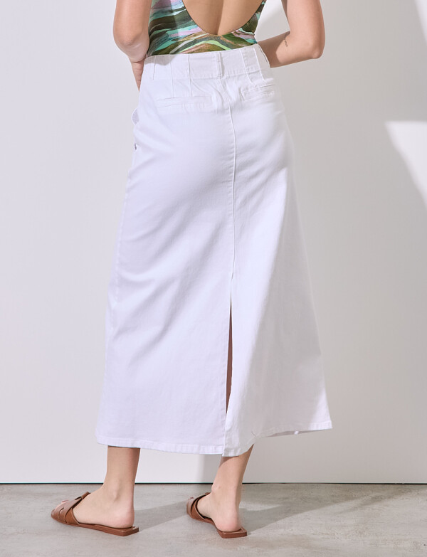 Falda Maxi Denim BLANCO