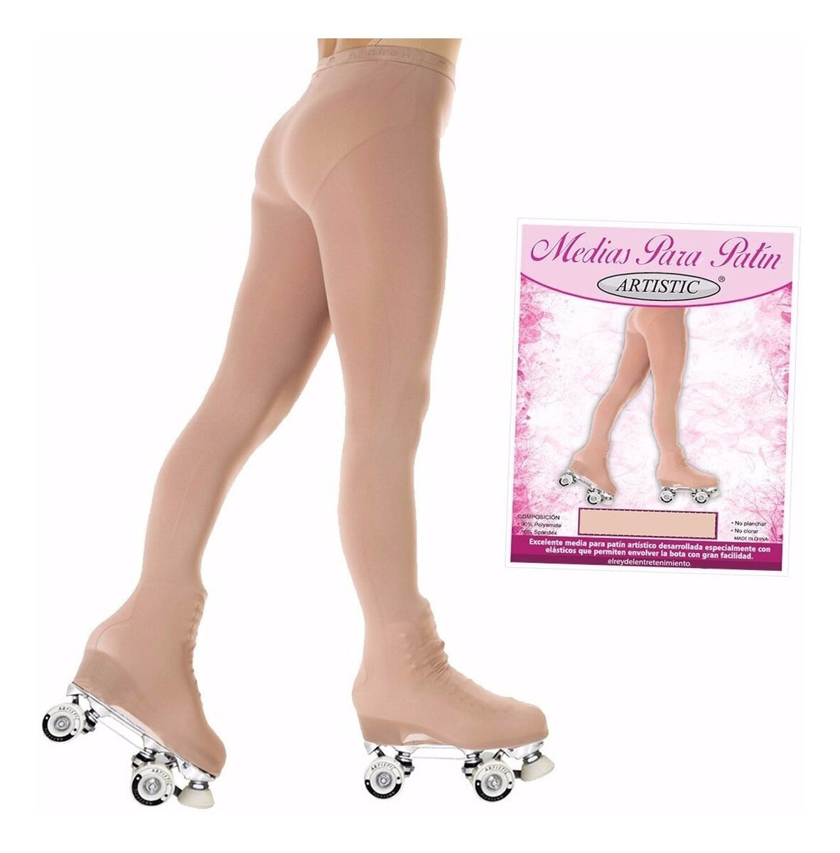 Medias P/ Patín Artístico Profesional Lycra Calidad - Marron 