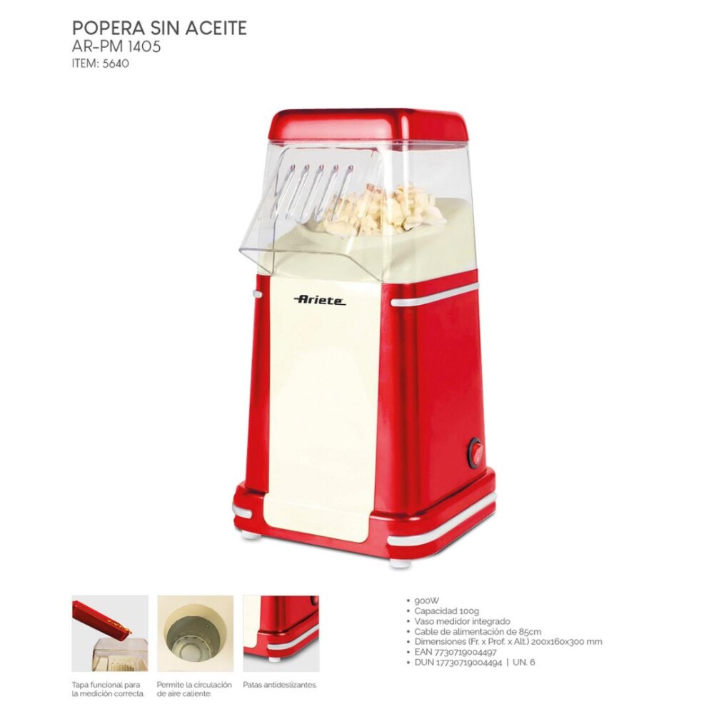 Popera eléctrica sin aceite - Máquina de hacer pop - Diseño retro - Punktal Popera eléctrica sin aceite - Máquina de hacer pop - Diseño retro - Punktal