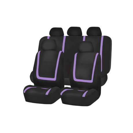 Cubreasiento Negro Con Detalle Violeta De Tela 9 Piezas Cubreasiento Negro Con Detalle Violeta De Tela 9 Piezas