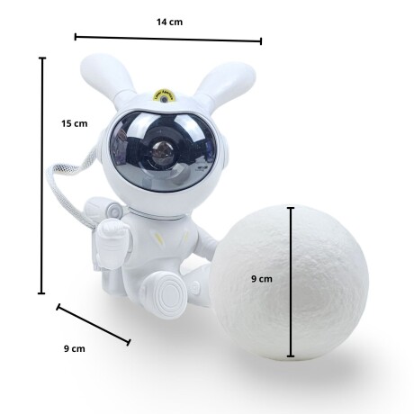 Conejo proyector luces galaxia con control remoto Blanco