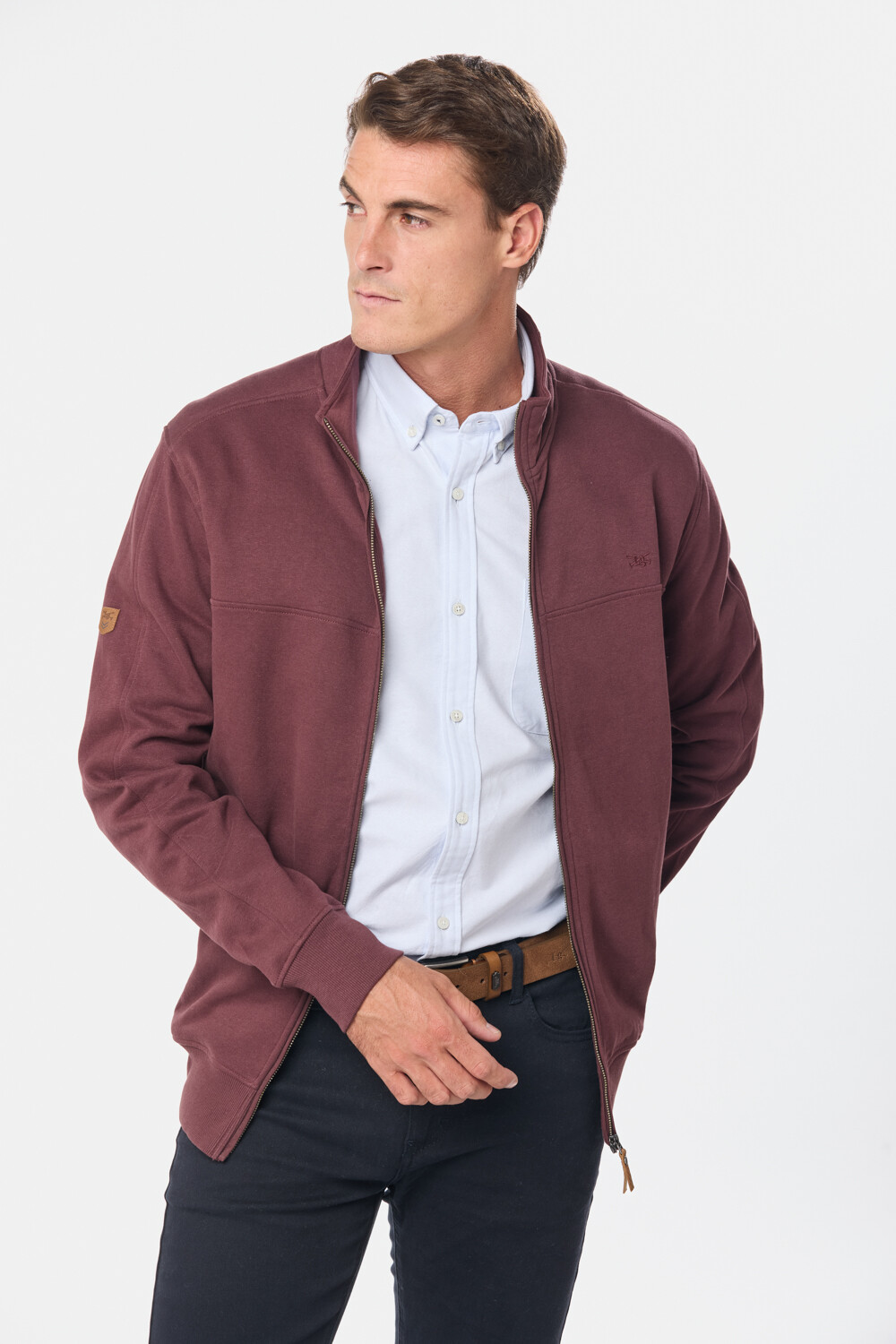 CAMPERA DE FELPA CUELLO ALTO Bordo