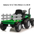 Tractor Eléctrico A Batería Infantil Con Remolque TRACTOR ELECTRICO FL3388B VERDE AMARILLO