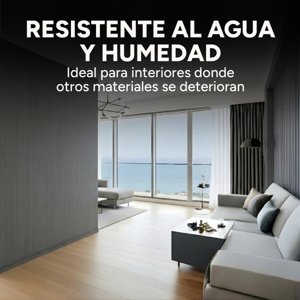 Panel Divisor Separador Ambientes 2,4 x 2,90m + 4 Rieles 3m Gris 1