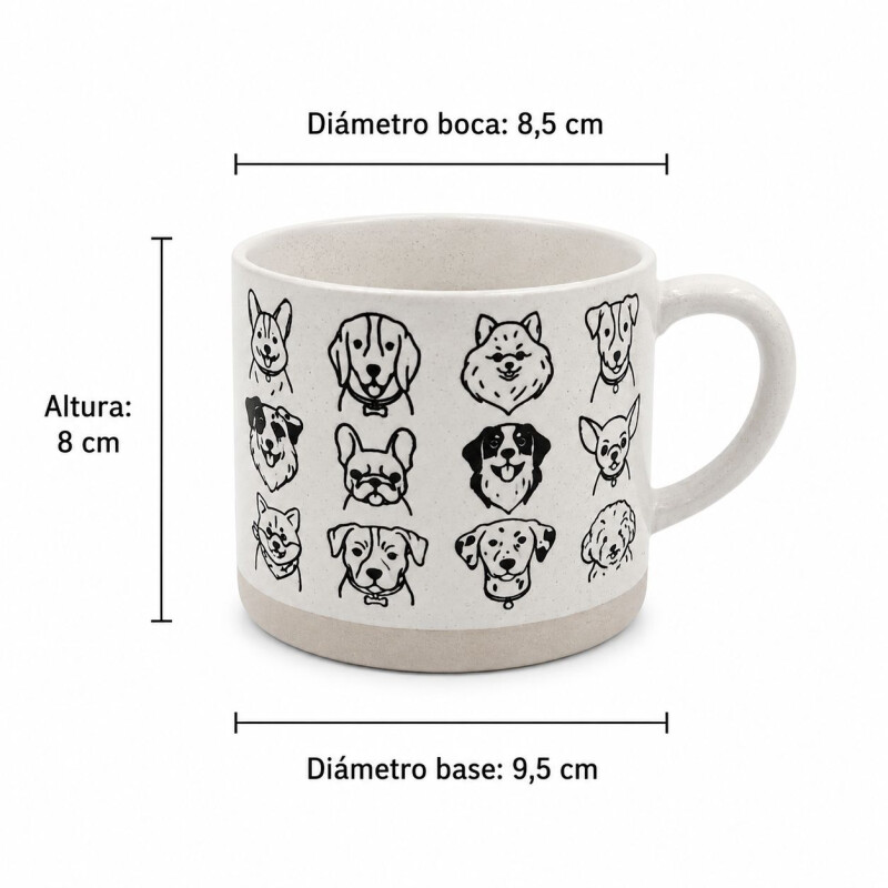 Mug de Ceramica 360Ml - Por Unidad Perros