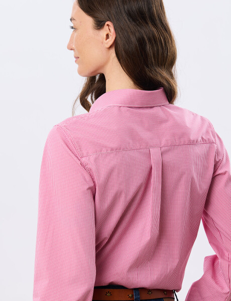 CAMISA CUADROS CON FRUNCES Rojo