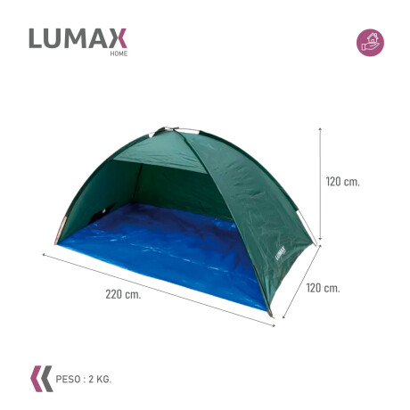 Carpa Lumax tipo playera con Piso 220x120 cm Carpa Lumax tipo playera con Piso 220x120 cm