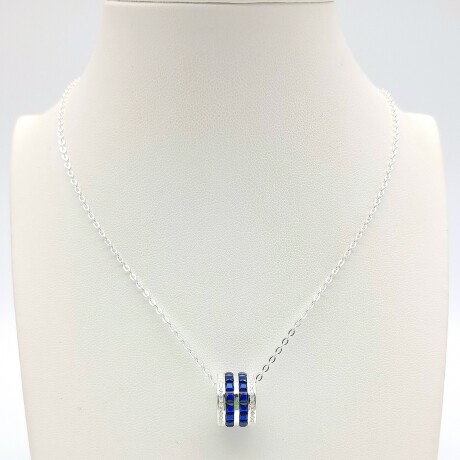 Conjunto de cadena de plata 925 con llamador de angeles de circonia. Conjunto de cadena de plata 925 con llamador de angeles de circonia.
