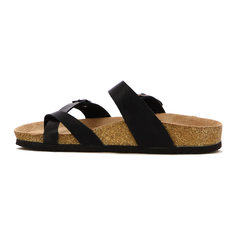 Sandalias Mujer Darkness Tiras Cruzadas Negro