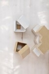 Pack x 50 - caja eco 01 4x4x2,5 cm REVERSIBLE BLANCO - MADERA