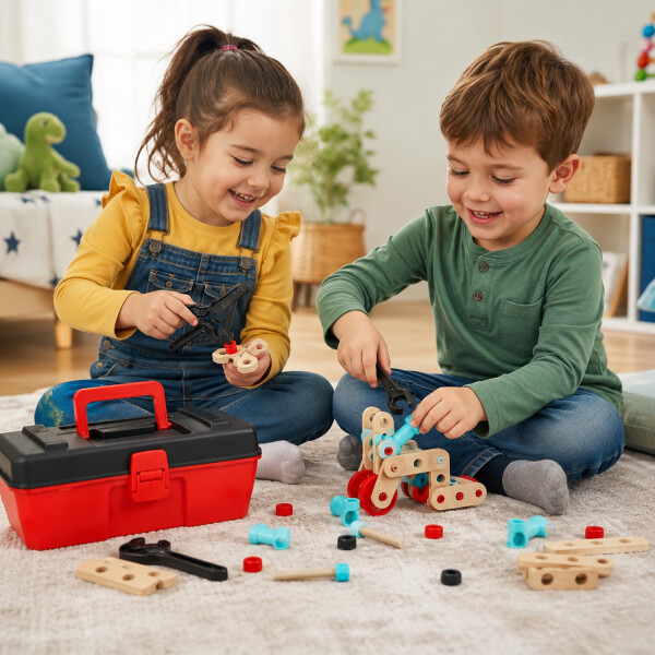 Set Herramientas Para Construcción Bricolaje Infantil Jtbabytb6011 SET CAJA DE HERRAMIENTAS JTBABYTB6011