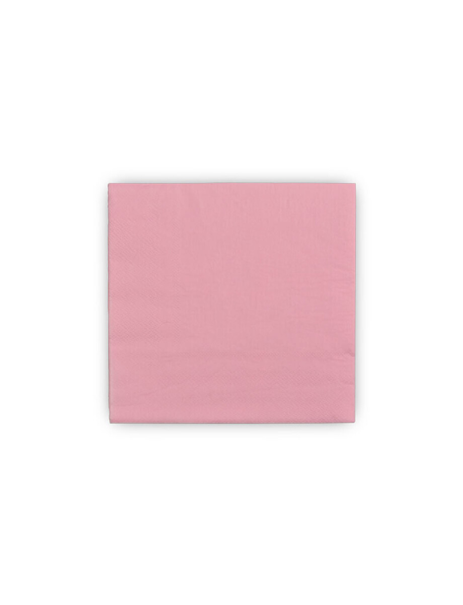 SERVILLETA LISA 16x16 cm PAQUETE X 20 - ROSA 