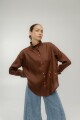 Camisa Ota Linen Chocolate