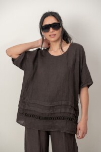 BLUSA ZEMYNA Chocolate
